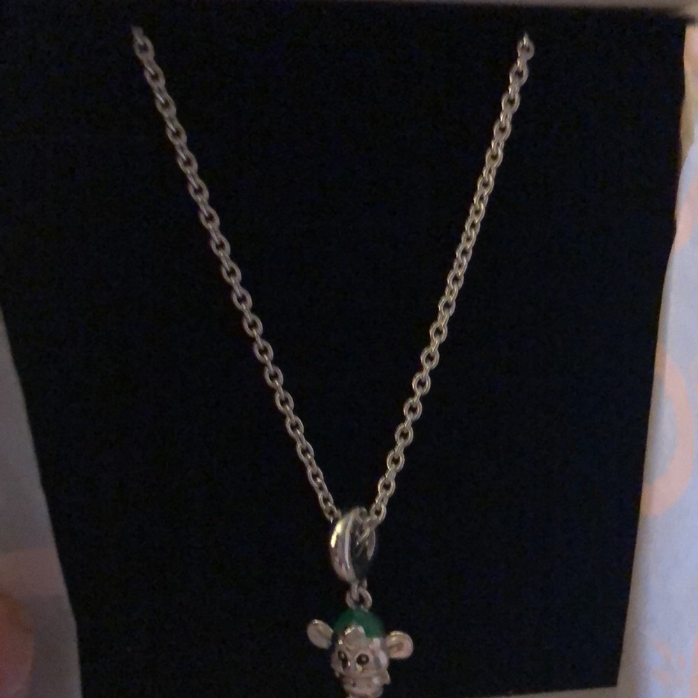 🐭 PANDORA DISNEY CINDERELLA GUS MOUSE  CHARM NECKLACE🐭 - Picture 13 of 15
